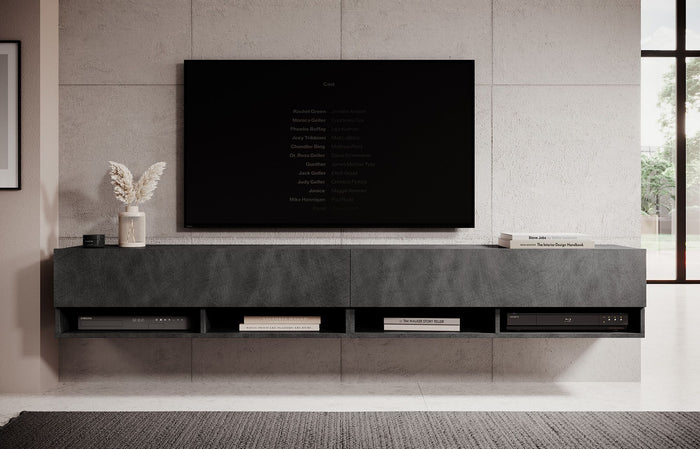 Meubella TV-Meubel Asino - Grijs - 200 cm