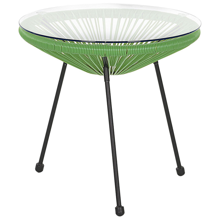 Beliani - ACAPULCO II - Bistroset voor 2 - Groen - PE rotan