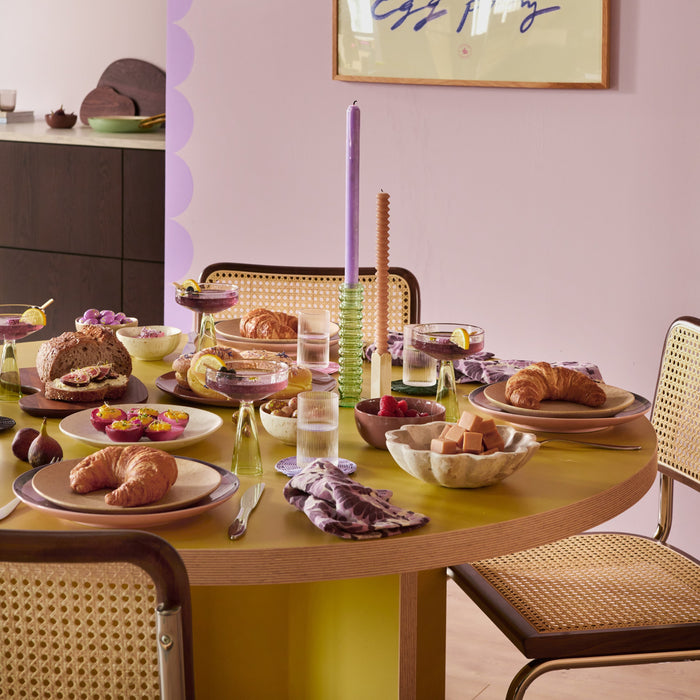 by fonQ Mixed Ceramics Ontbijtborden 4st. - Ø 22 cm - Zand