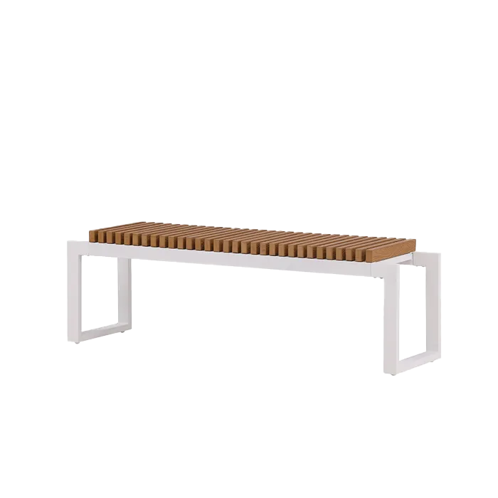 Nest outdoor Karl aluminium tuinbank wit - 140 x 45 cm