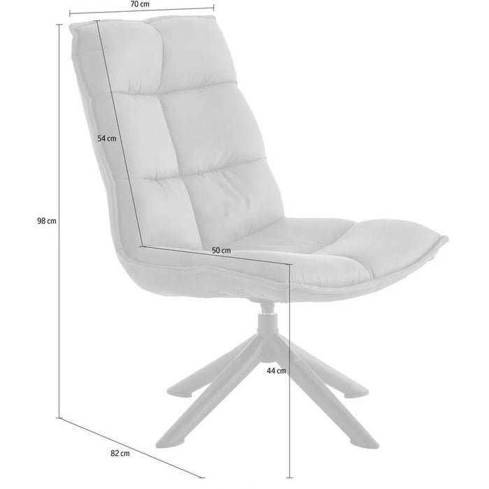 by fonQ Lex Draaifauteuil - Velvet - Groen