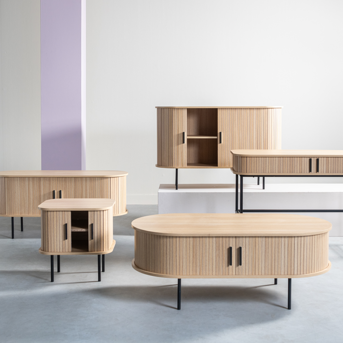 by fonQ basic Panel Tv-meubel - B 120 cm - Eiken