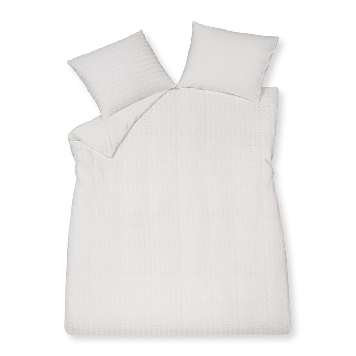 Vandyck Pure Dekbedovertrek Seersucker 200 x 200/220 cm - Wit