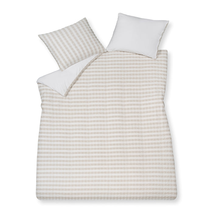 Vandyck Pure Dekbedovertrek Seersucker 140 x 200/220 cm - Beige