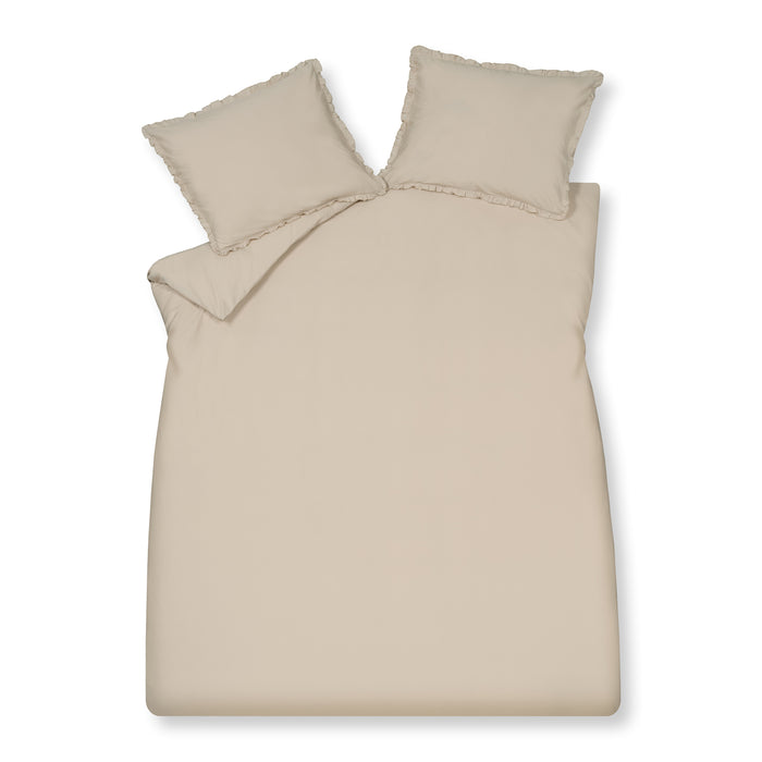 Vandyck Pure Ruffle Dekbedovertrek 200 x 200/220 cm - Beige