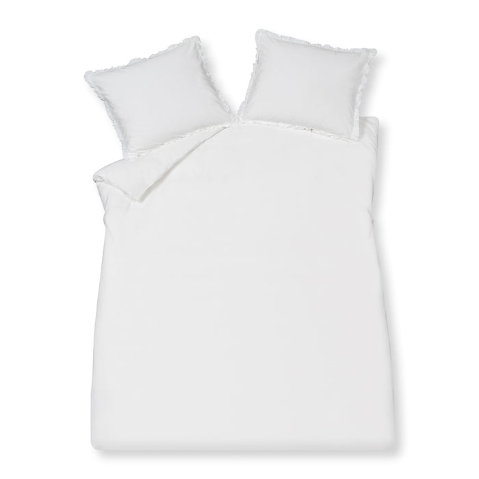 Vandyck Pure Ruffle Dekbedovertrek 240 x 200/220 cm - Wit