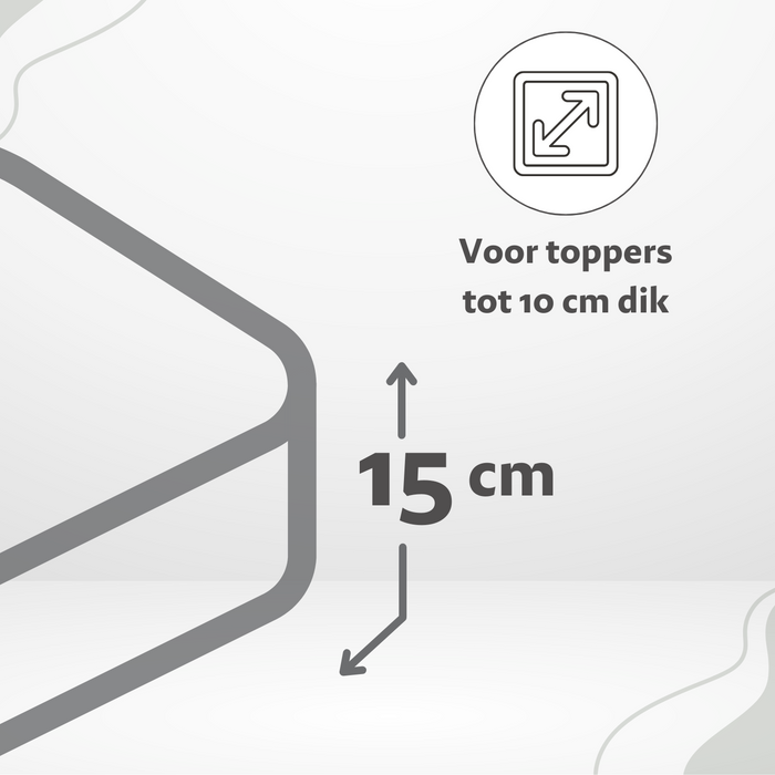 Ten Cate Katoensatijnen Topper Hoeslaken - 180x200 - Naturel