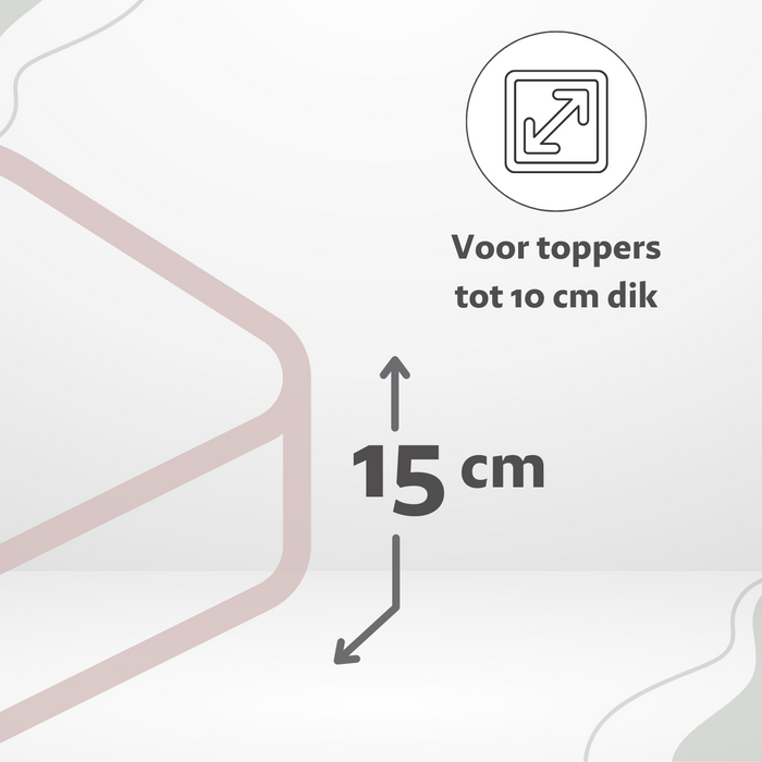 Ten Cate Katoensatijnen Topper Hoeslaken - 180x200 - Roze