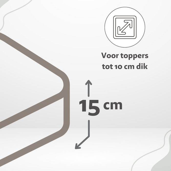 Ten Cate Katoensatijnen Topper Hoeslaken - 90x200 - Taupe