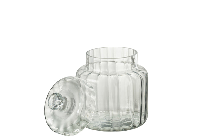 J-Line voorraadpot Elia - glas - transparant - small