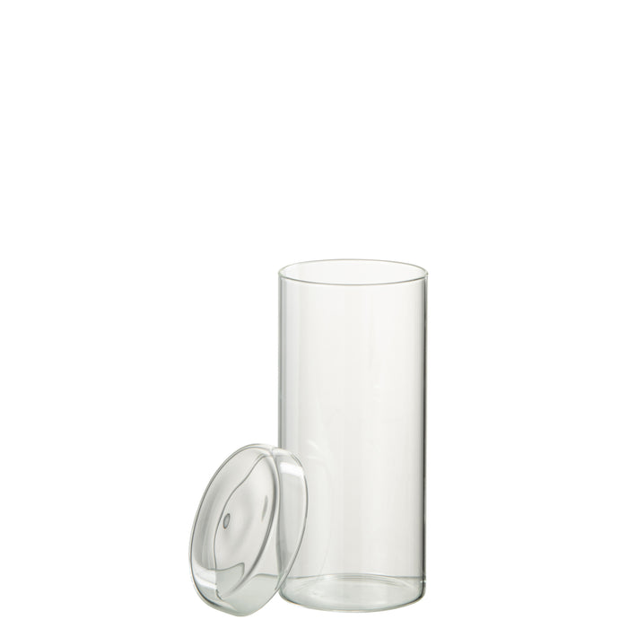 J-Line voorraadpot Lisa - glas - transparant - medium