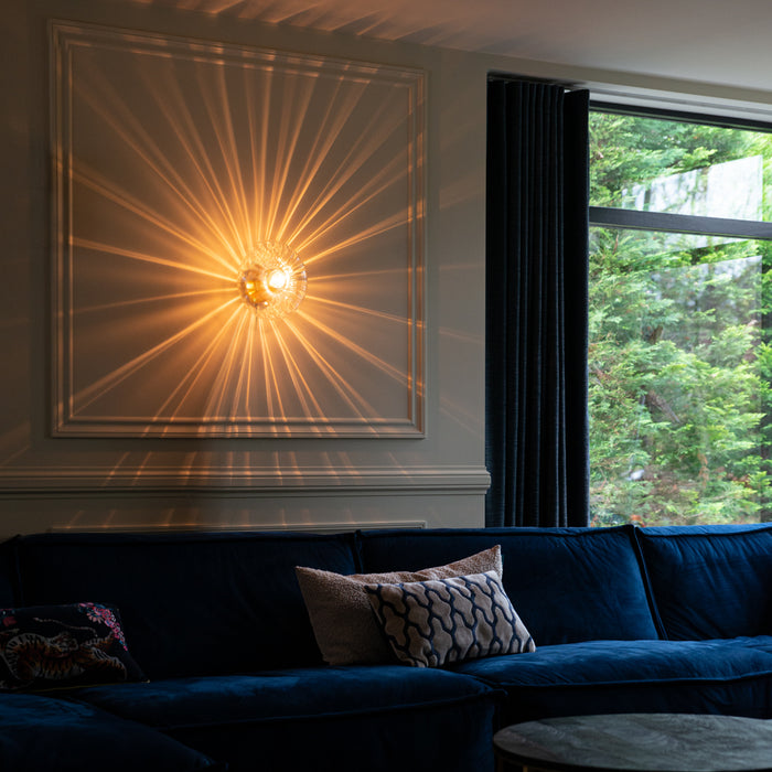 QAZQA Art Deco wandlamp goud met glas - Ayesha