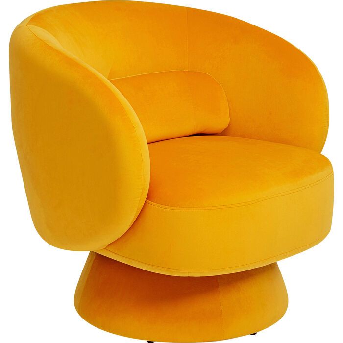 Kare Design Orion Draaibare Fauteuil - Fluweel Geel