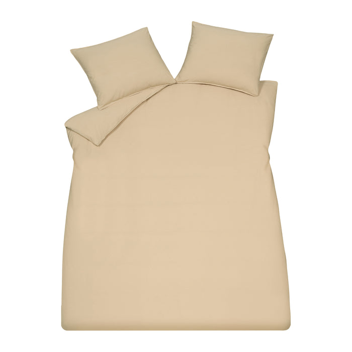 Vandyck Washed Cotton Dekbedovertrek 200 x 200/220 cm - Latte