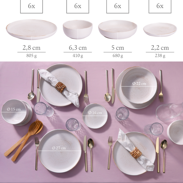 Costa Nova Vermont Serviesset 24-delig Wit