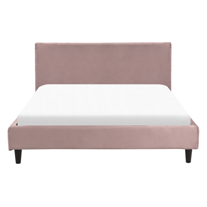 Beliani - FITOU - Tweepersoonsbed - Roze - 140 x 200 cm - Fluweel