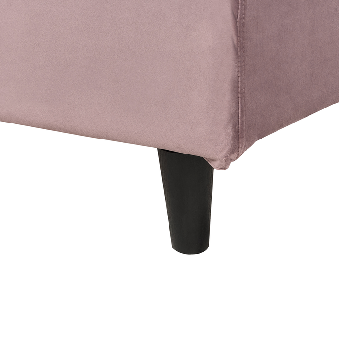 Beliani - FITOU - Bekleding bed - Roze - 90 x 200 cm - Fluweel