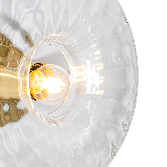 QAZQA Art Deco wandlamp goud met glas - Ayesha