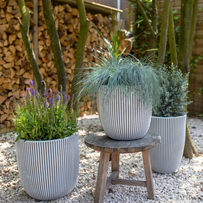 Capi Europe Bloempot bol Groove NL - 43x41 - Ivoor