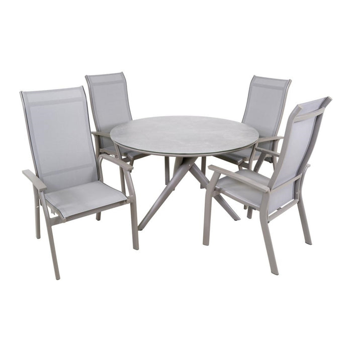 Lesli Living - Mojito tafel keramiek ø120cm - grijs