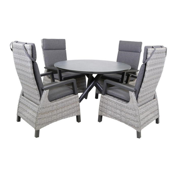 Lesli Living - Mojito tafel keramiek ø120cm - grijs