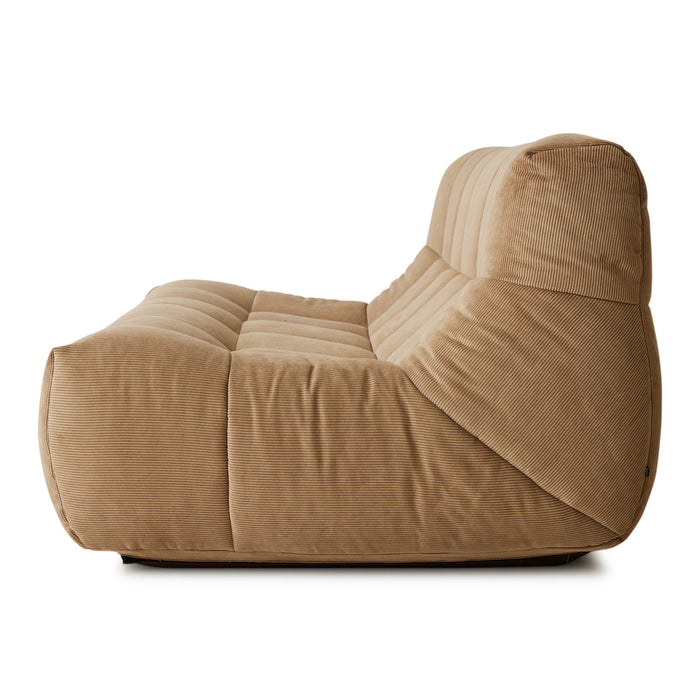 HKliving Lazy Lounge 2-zitsbank - Rib - Bruin