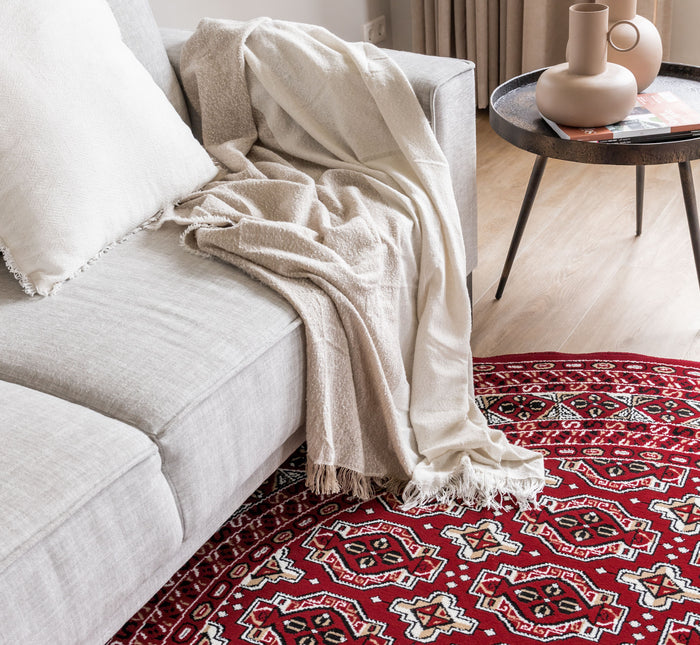 Interieur05 Vintage Vloerkleed Rood Rond Marad 235cm