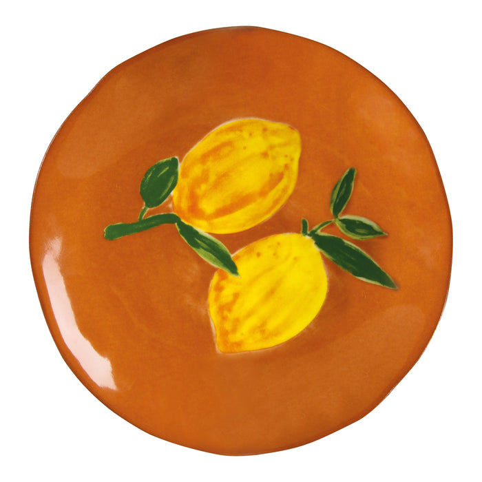 &k amsterdam Lemon Full Colour Bord Ø 16 cm - Set van 4