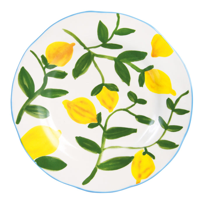 &k amsterdam Lemon Twig Bord Ø 22 cm - Set van 4