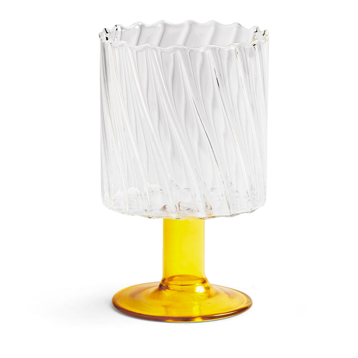 &k amsterdam Twirl Glas 2 st. - Geel