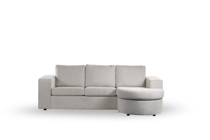 Giga Meubel - 3-Zitsbank Beige - 227x156x83cm - Stof - Bank Lord