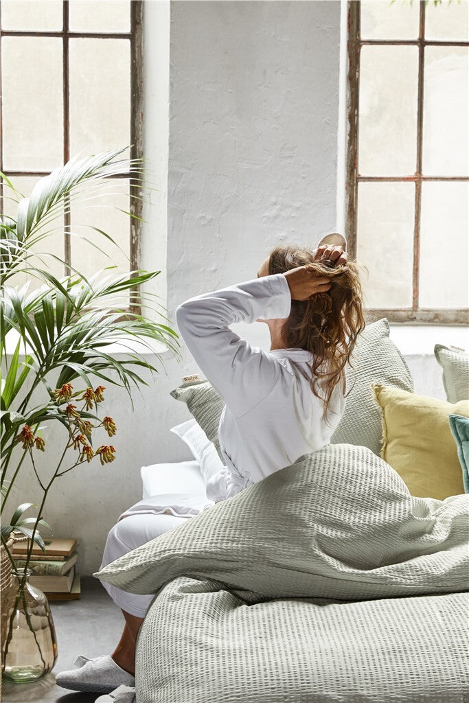 Walra - Dekbedovertrek Basic & Tough - 200x220 - Theegroen