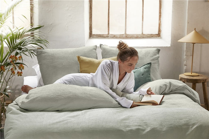 Walra - Dekbedovertrek Basic & Tough - 200x220 - Theegroen