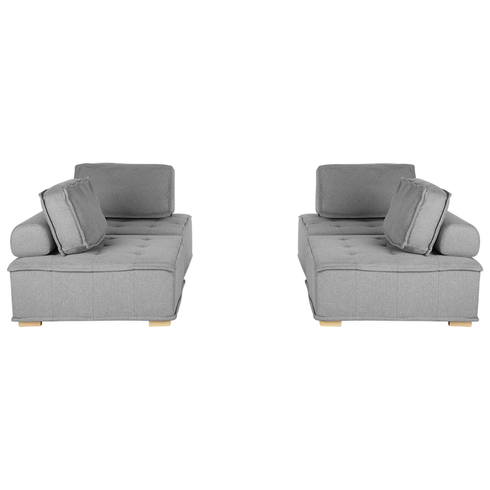 Beliani - TIBRO - Modulaire sofa - Grijs - Polyester