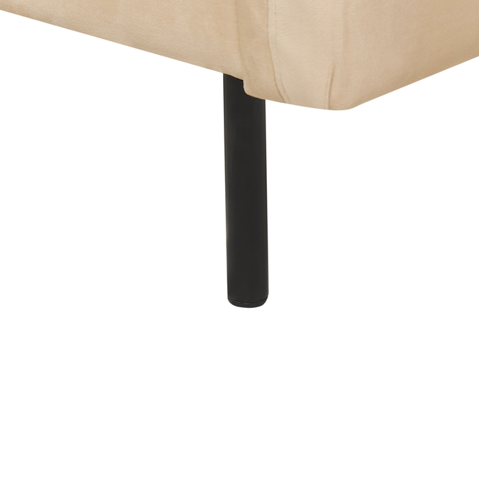 Beliani - VINTERBRO - Hoekbank - Beige - Rechtszijdig - Fluweel