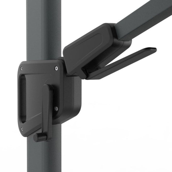 LUX outdoor living Milano zweefparasol Ø3,5 antraciet + parasolvoet