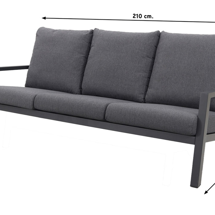 VDG Atlanta 3-zits bank - Antraciet