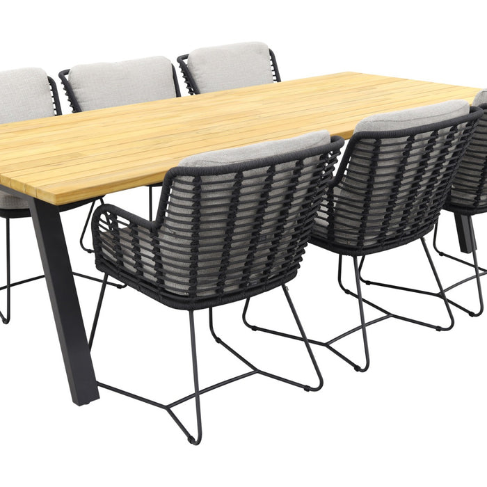 4 Seasons Fabrice Antraciet|Ambassador 240x100 cm. tuinset - 7 delig