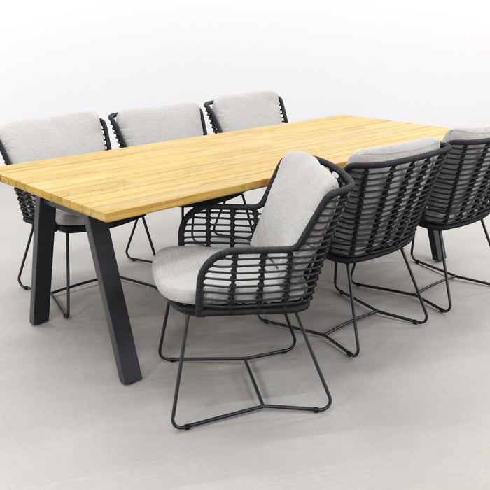 4 Seasons Fabrice Antraciet|Ambassador 240x100 cm. tuinset - 7 delig