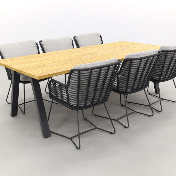 4 Seasons Fabrice Antraciet|Ambassador 240x100 cm. tuinset - 7 delig