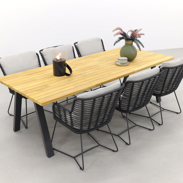 4 Seasons Fabrice Antraciet|Ambassador 240x100 cm. tuinset - 7 delig