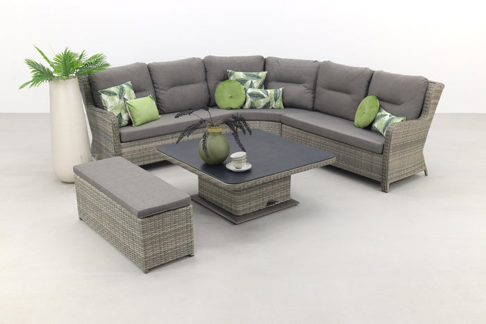VDG Sandigo lounge dining set met bijzetbank