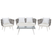 Beliani - RAGUSA - Loungeset voor 4 - Wit - PE rotan
