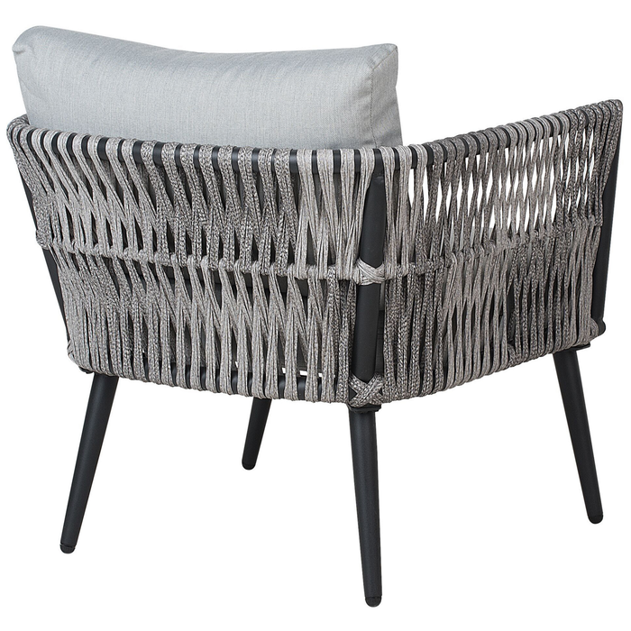 Beliani - PREVEZA - Loungeset voor 4 - Grijs - PE rotan