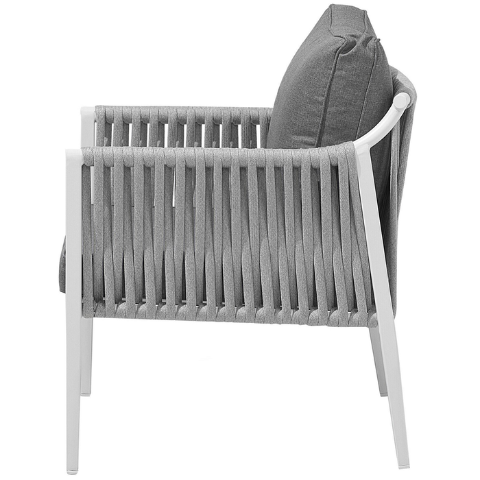 Beliani - LATINA - Loungeset voor 4 - Wit - Aluminium