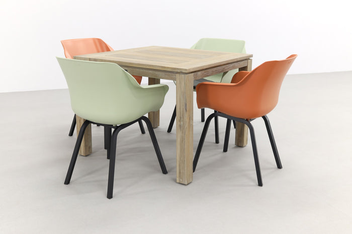 Hartman Sophie tuinstoel terra & french|Rome grey 100 cm. - 5-delig