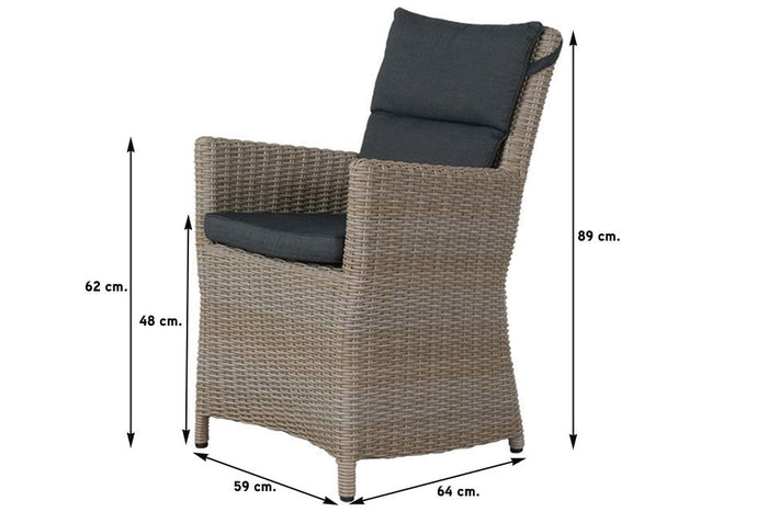 VDG Mante Paloma Dessert|Rome grey 100 cm. - tuinset 5-delig