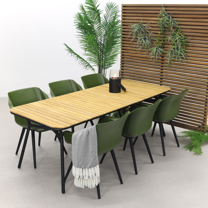 Hartman Sophie Studio Moss Green|Bella 220x95 cm. - 7-delige tuinset