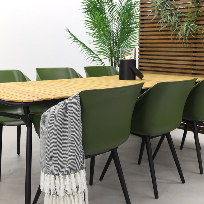 Hartman Sophie Studio Moss Green|Bella 220x95 cm. - 7-delige tuinset