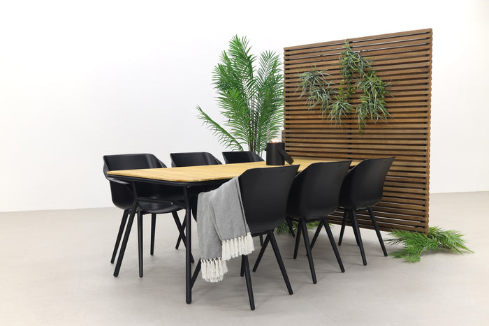 Hartman Sophie Studio Black|Bella 220x95 cm. - 7-delige tuinset